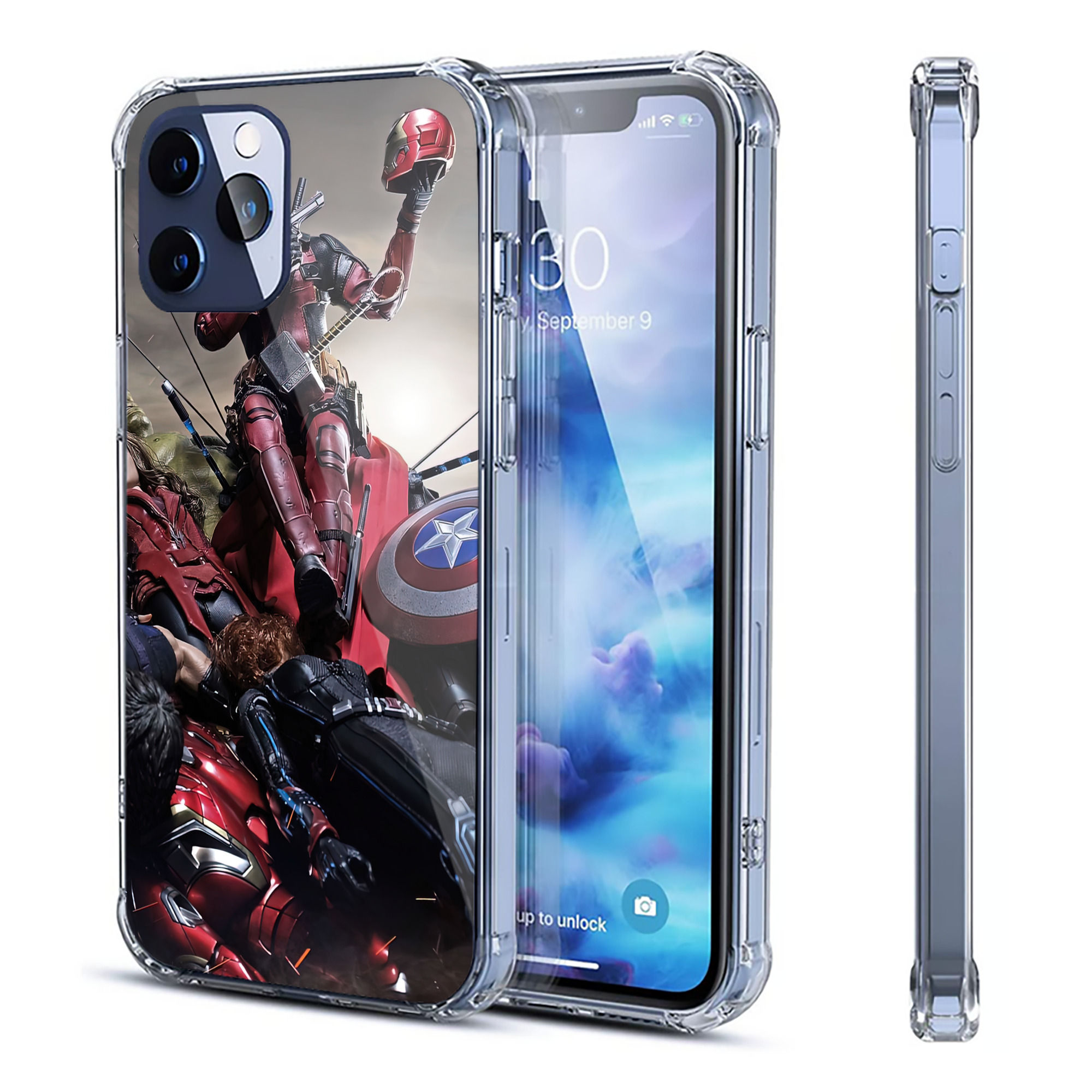 （画像用） Deadpool デッドプール 【iPhone 12シリーズ対応】透明スマホケース（クリアソフトケース）